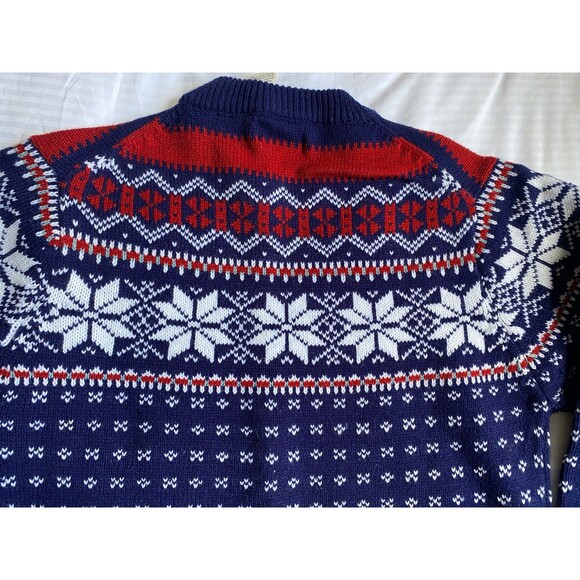 NWT Vintage Abraham and Straus Winter Snow Fair Isle Christmas Nordic Sweater M - Picture 3 of 7